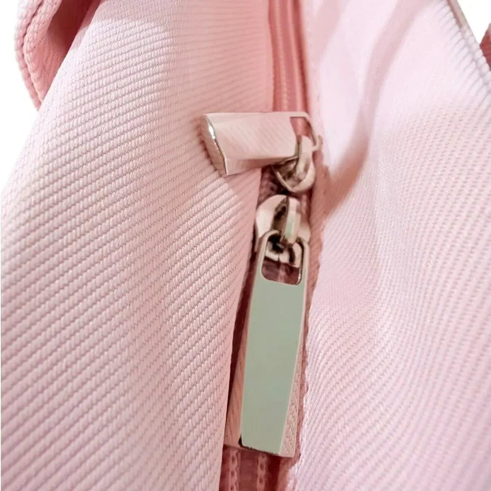 Pink Multi-Pocket Organizer Carrying Case Tote Bag Clear Front Pocket